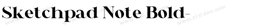 Sketchpad Note Bold字体转换